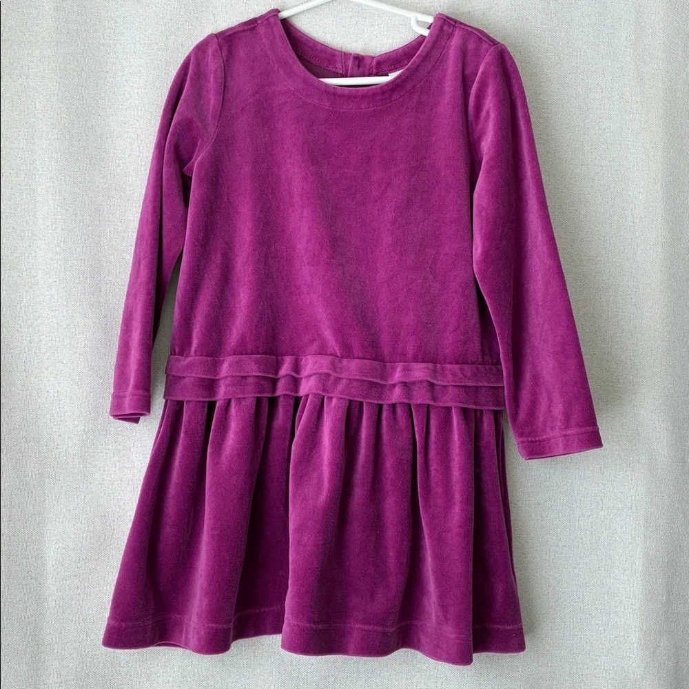 Hanna Andersson Sz 110 US 5 Bundle of 2 Dresses Gray Purple Heart Boden Gap